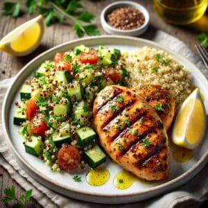 grilled lemon herb chicken with quinoa salad best wholesale supplier uae